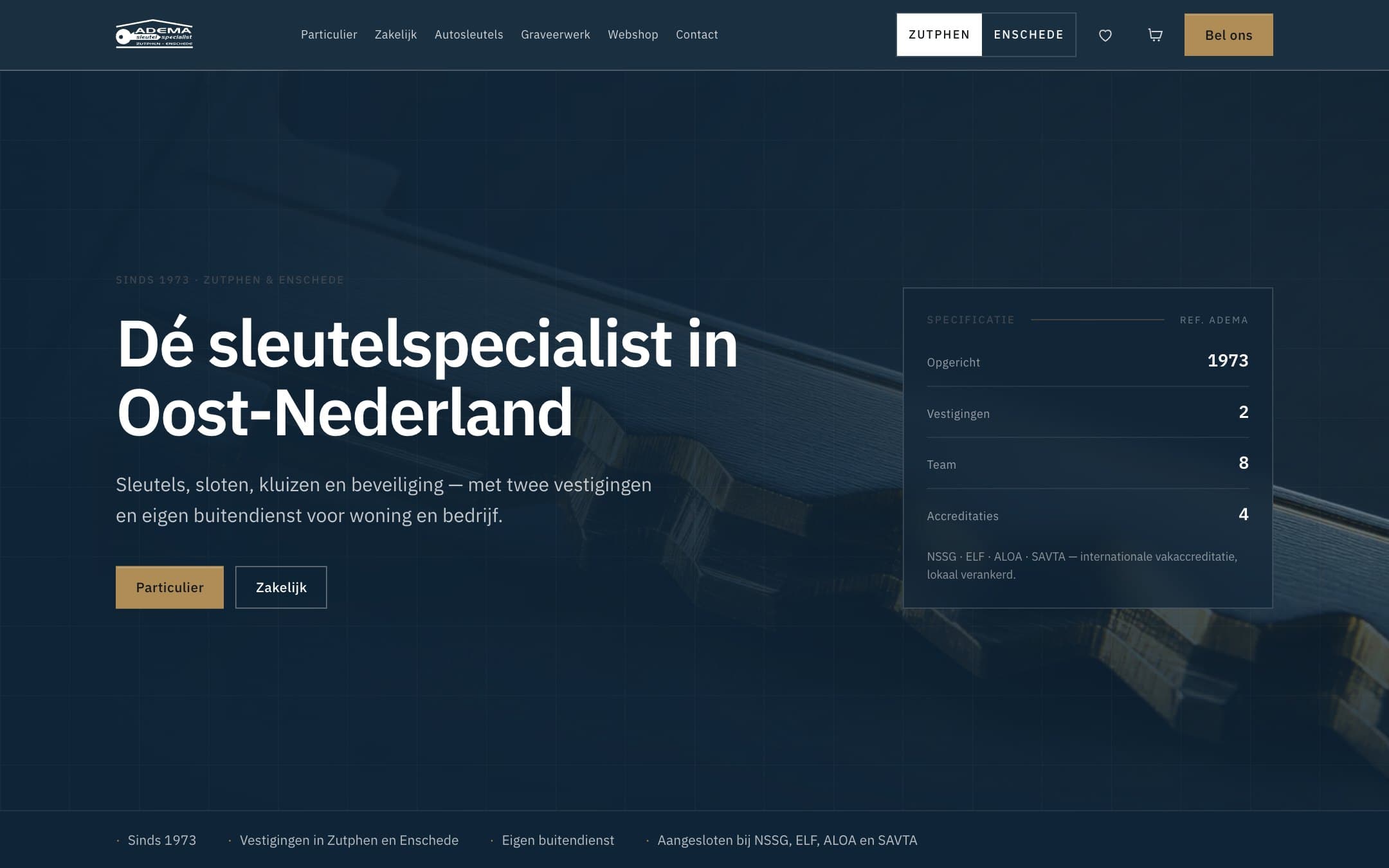 Nieuwe website van Adema Sleutelspecialist