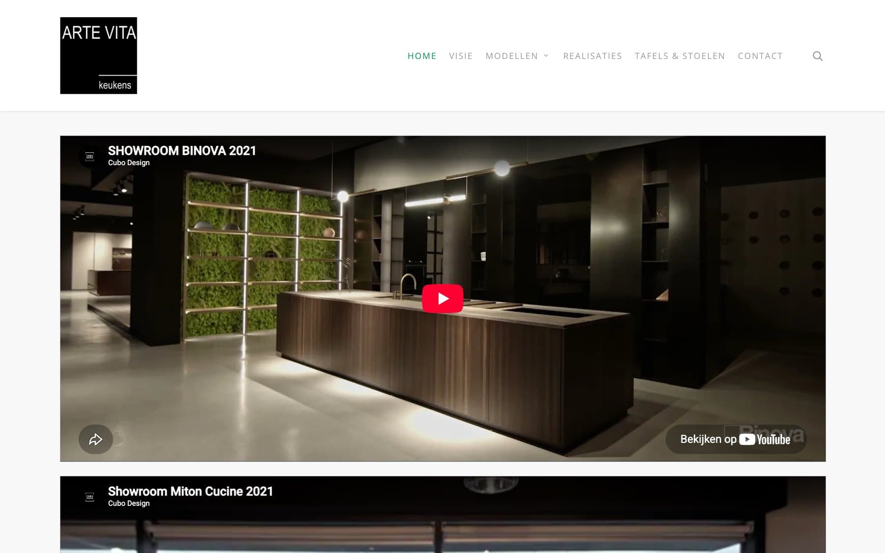 Oude website van Arte Vita