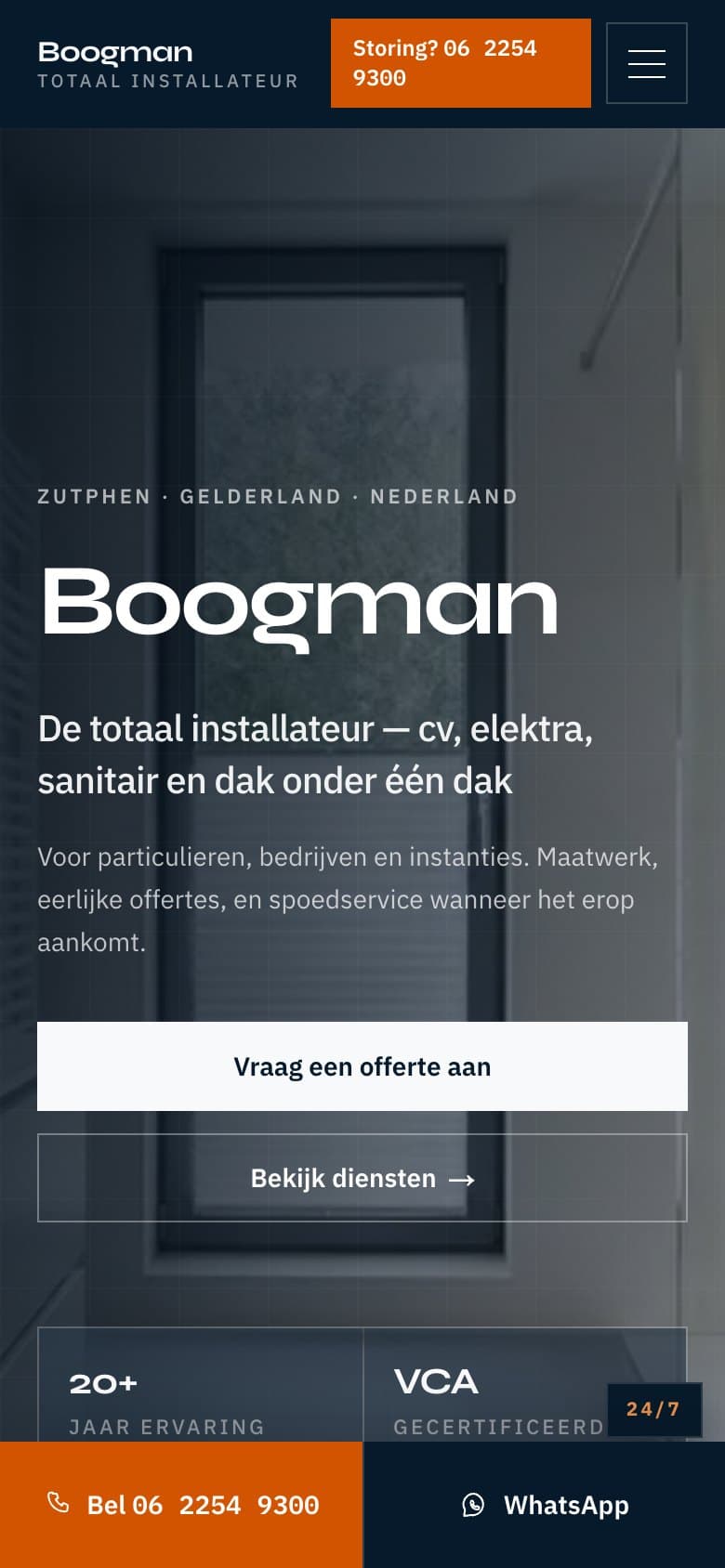 Mobiele homepage van Boogman Totaal Installateur