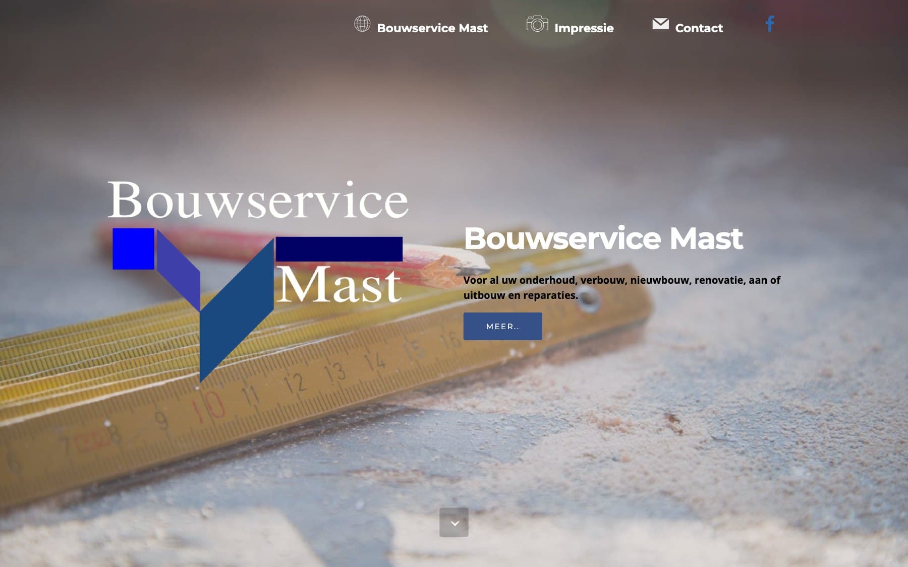 Oude website van Bouwservice Mast