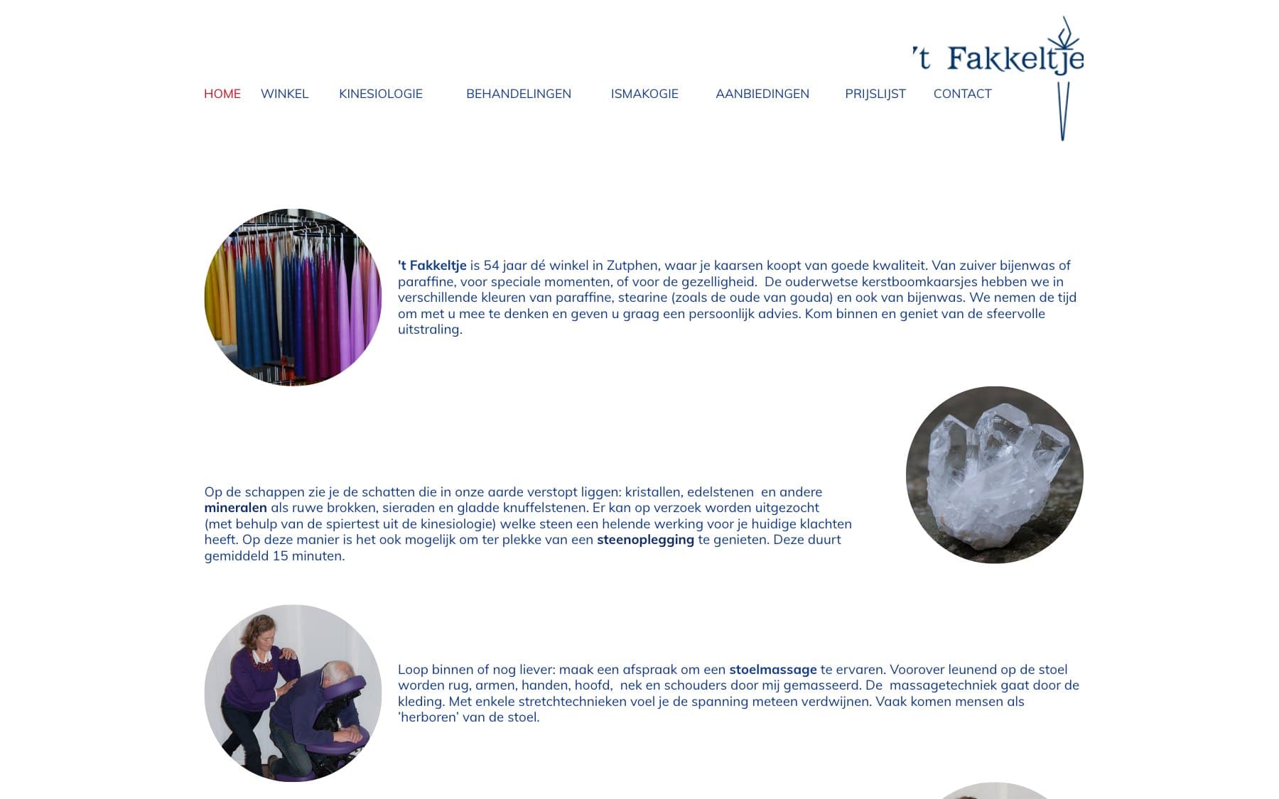 Oude website van 't Fakkeltje