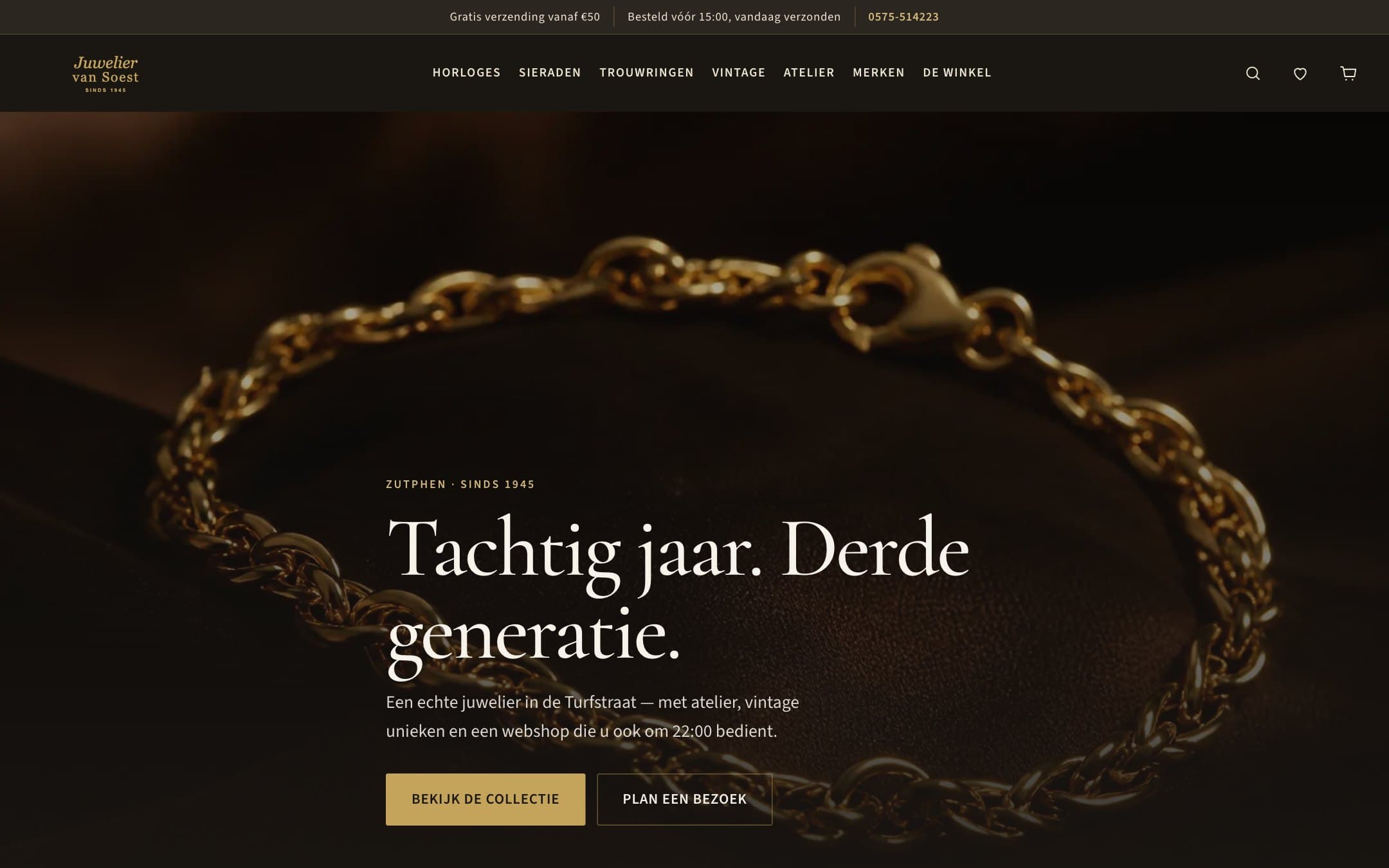 Nieuwe website van Juwelier van Soest