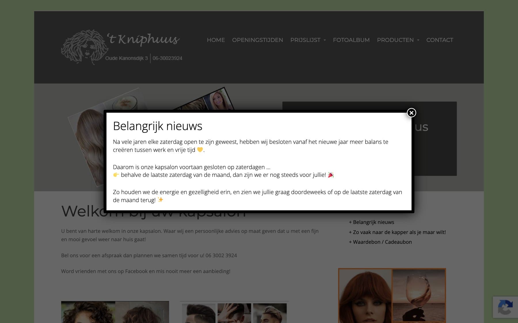 Oude website van 't Kniphuus