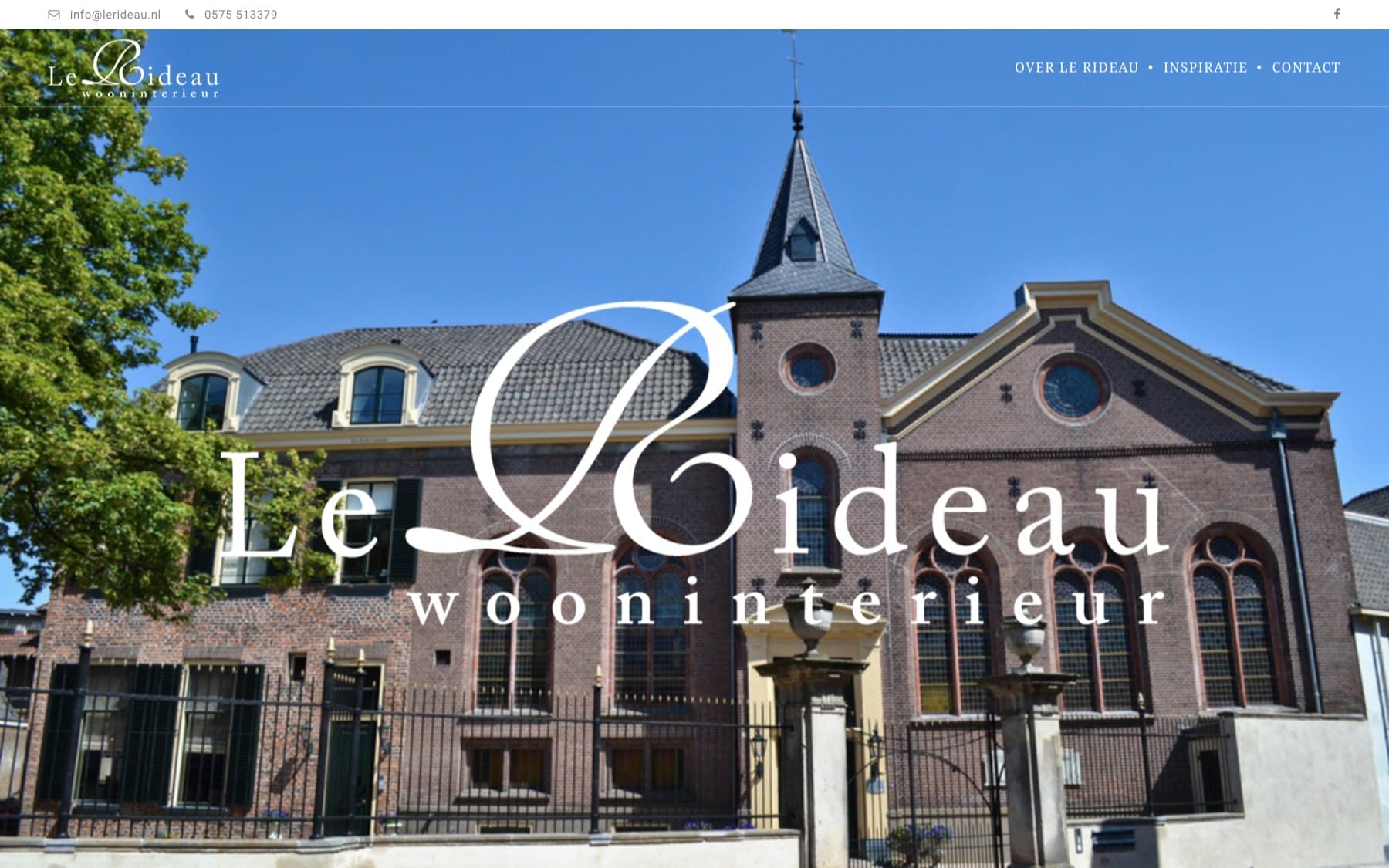 Oude website van Le Rideau