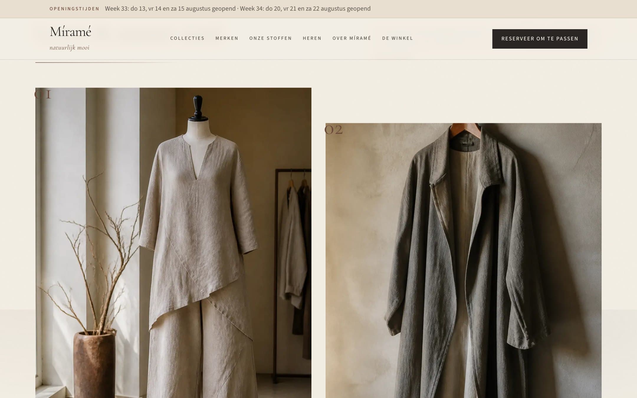 Detail op de nieuwe site van Míramé