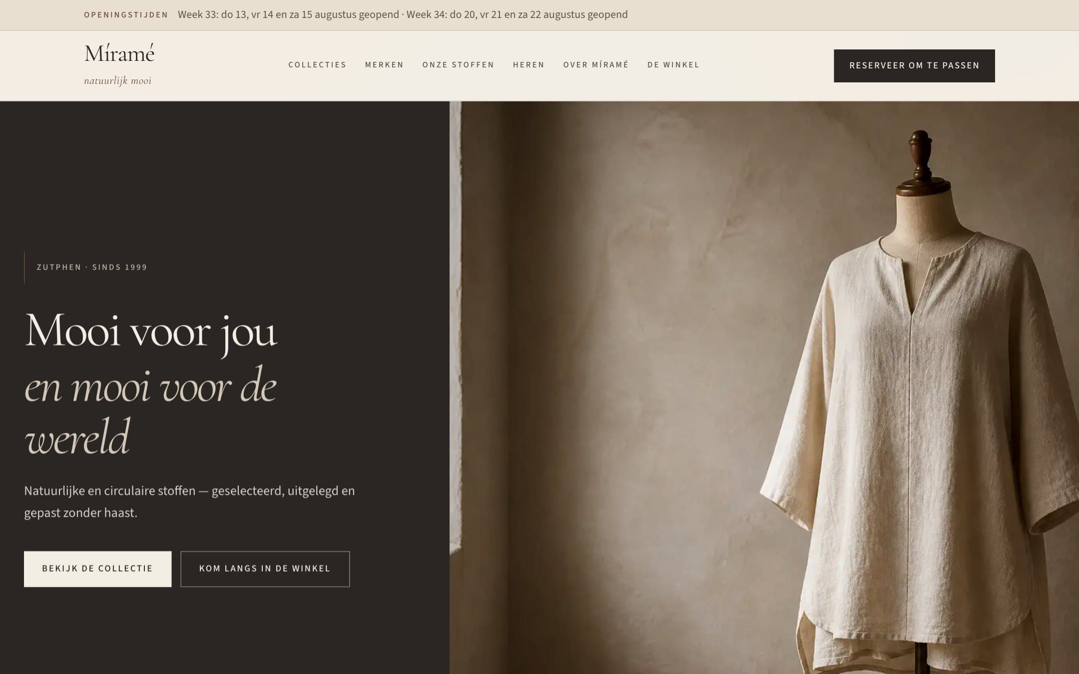 Nieuwe website van Míramé