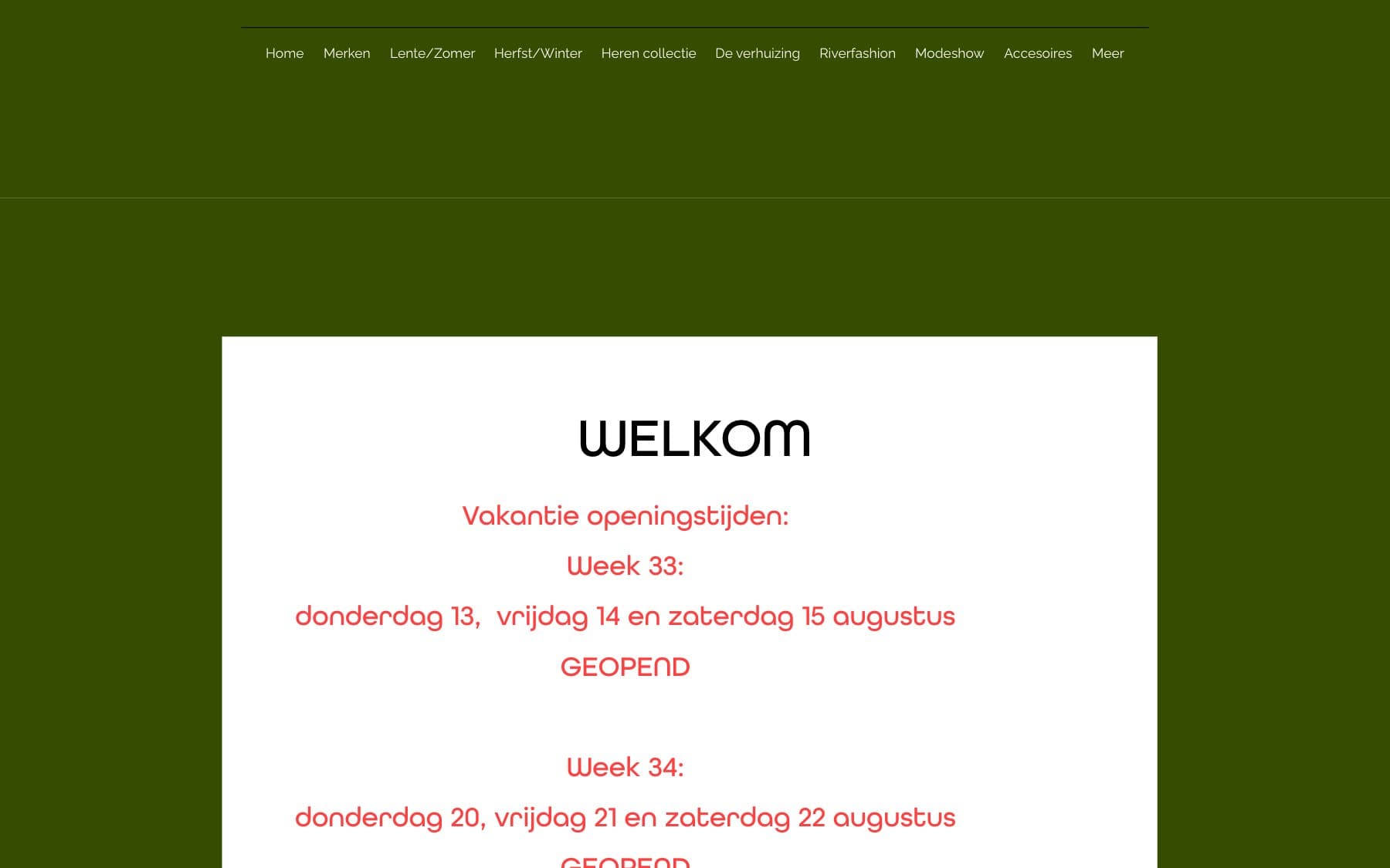 Oude website van Míramé
