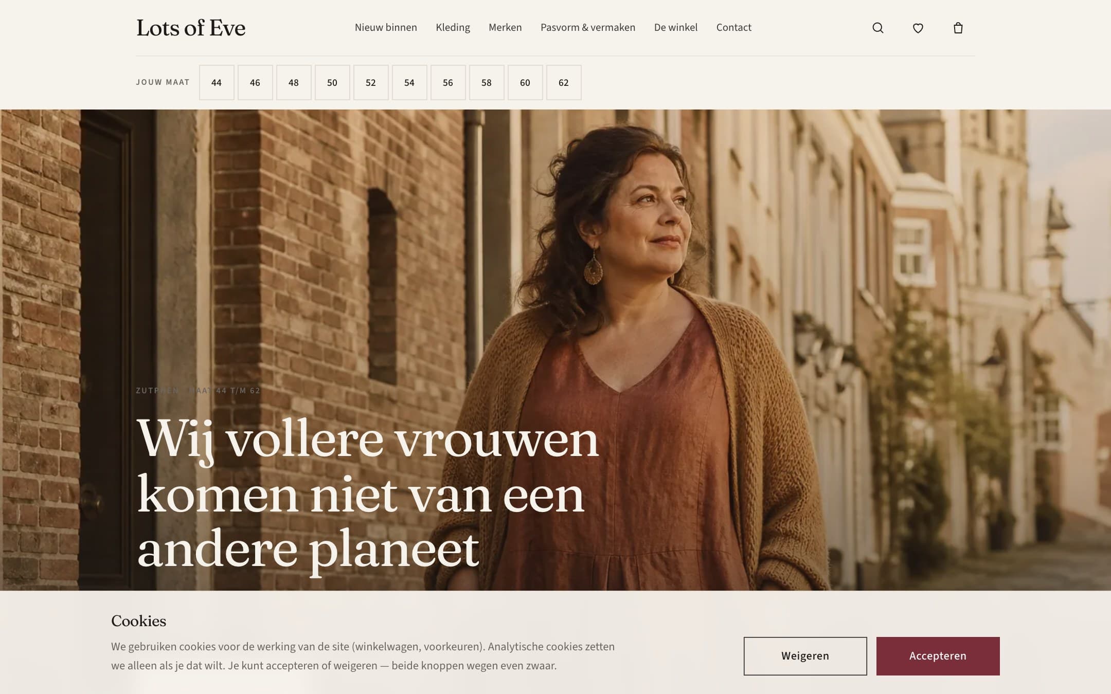 Website van Lots of Eve